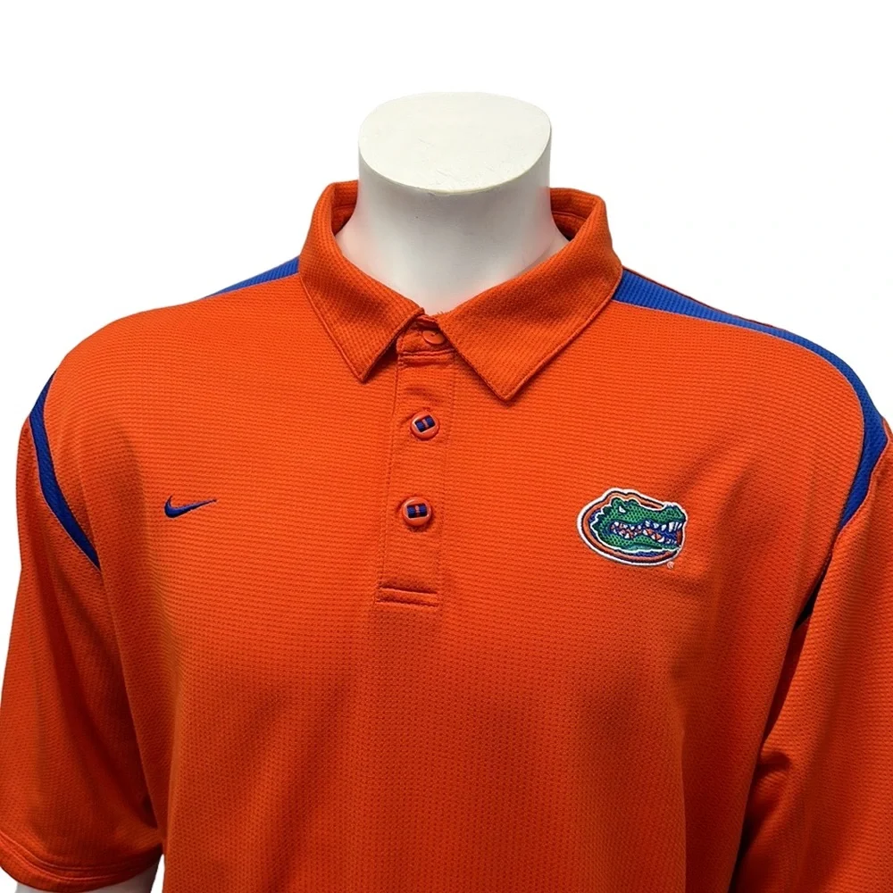 Nike Team University of Florida Gators UF Vintage Embroidered Logo Polo Shirt XL